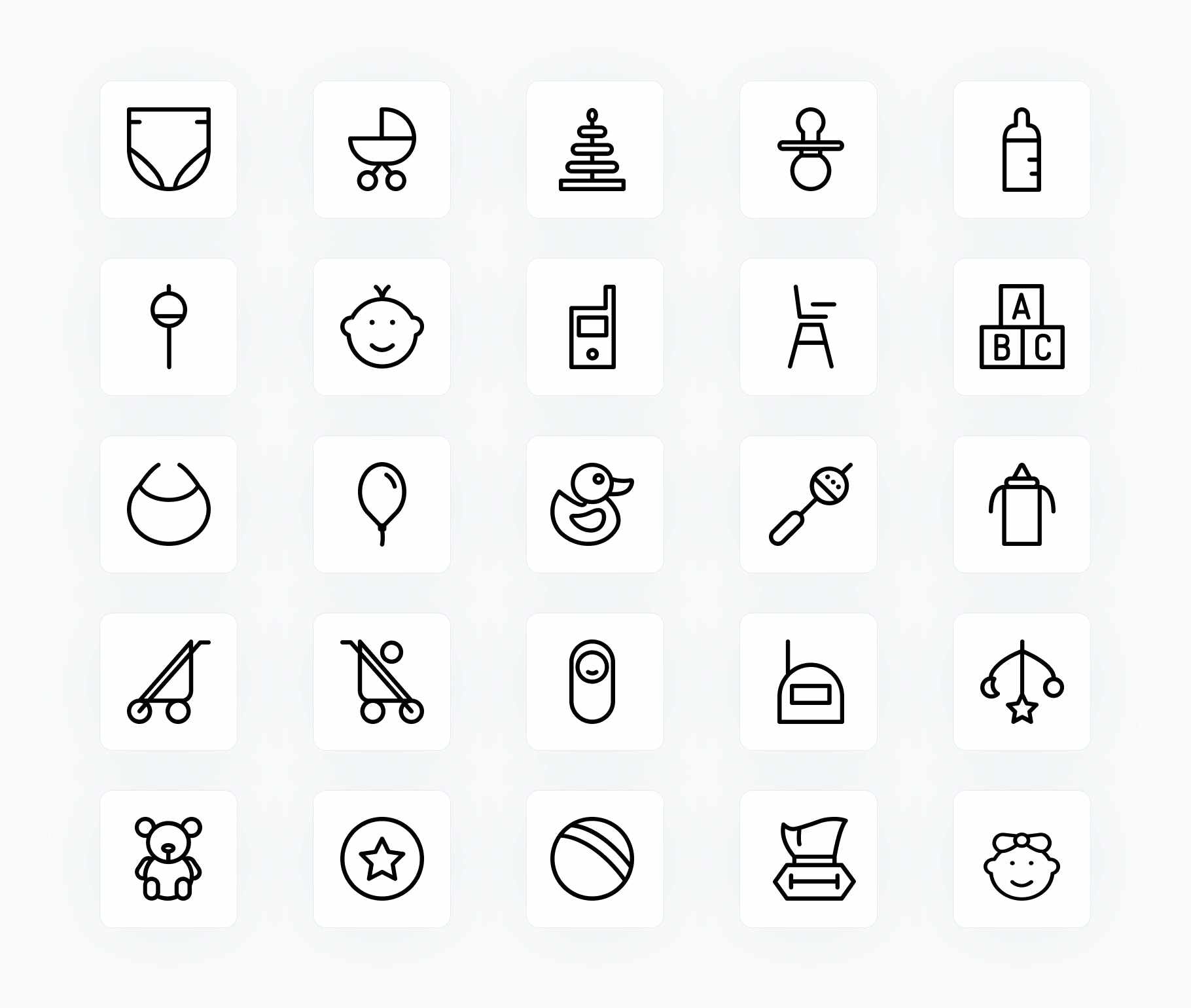 Baby-Outline-Vector-Icons Icons Baby Outline Vector Icons S12172101 powerpoint-template keynote-template google-slides-template infographic-template