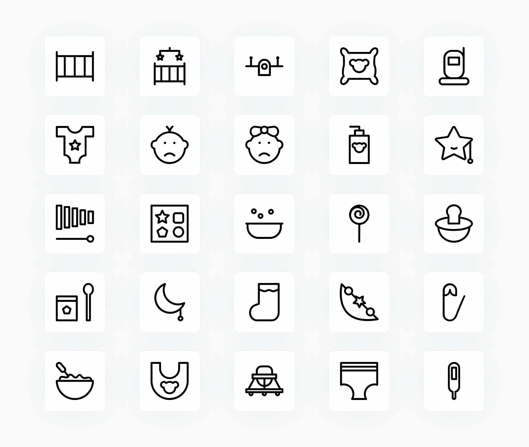 Baby-Outline-Vector-Icons Icons Baby Outline Vector Icons S12172102 powerpoint-template keynote-template google-slides-template infographic-template