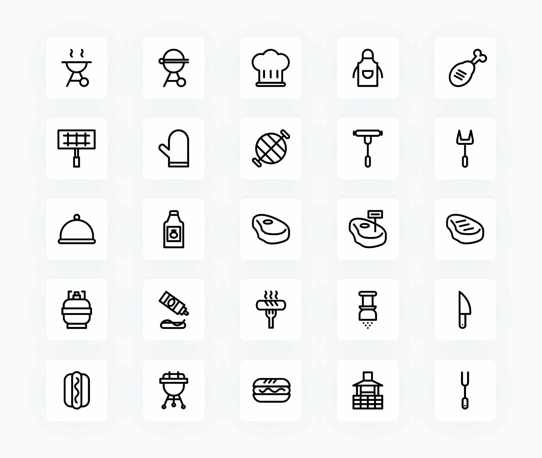 Barbecue-Outline-Vector-Icons Icons Barbecue Outline Vector Icons S12172101 powerpoint-template keynote-template google-slides-template infographic-template
