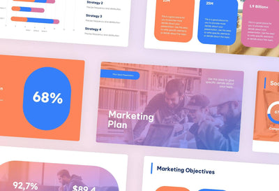 Business-Proposal-Deck Slides Orange Light Pink Gradient and Professional Presentation Marketing Plan Template S10262201 powerpoint-template keynote-template google-slides-template infographic-template