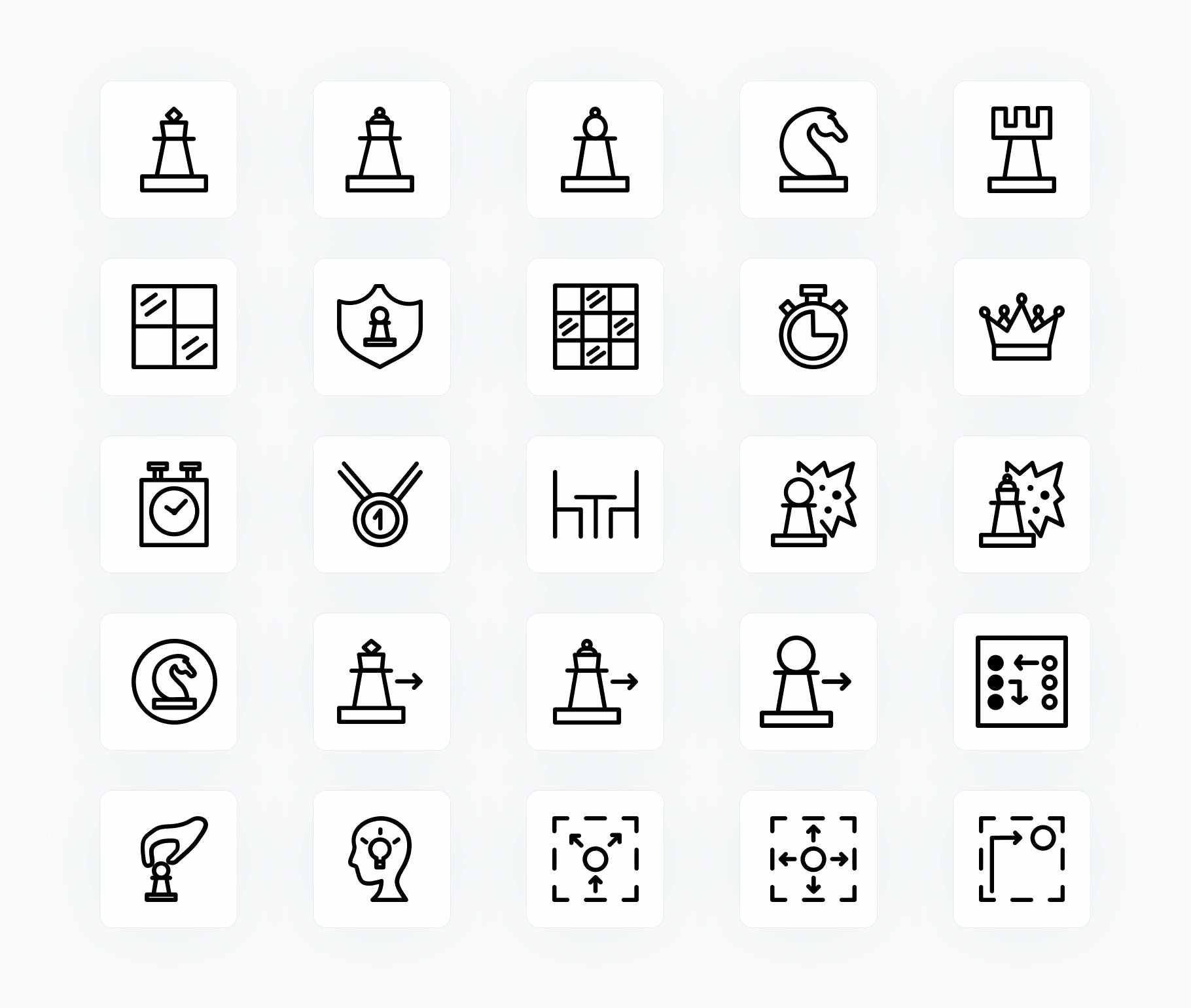 Chess-Outline-Vector-Icons Icons Chess Outline Vector Icons S12172101 powerpoint-template keynote-template google-slides-template infographic-template