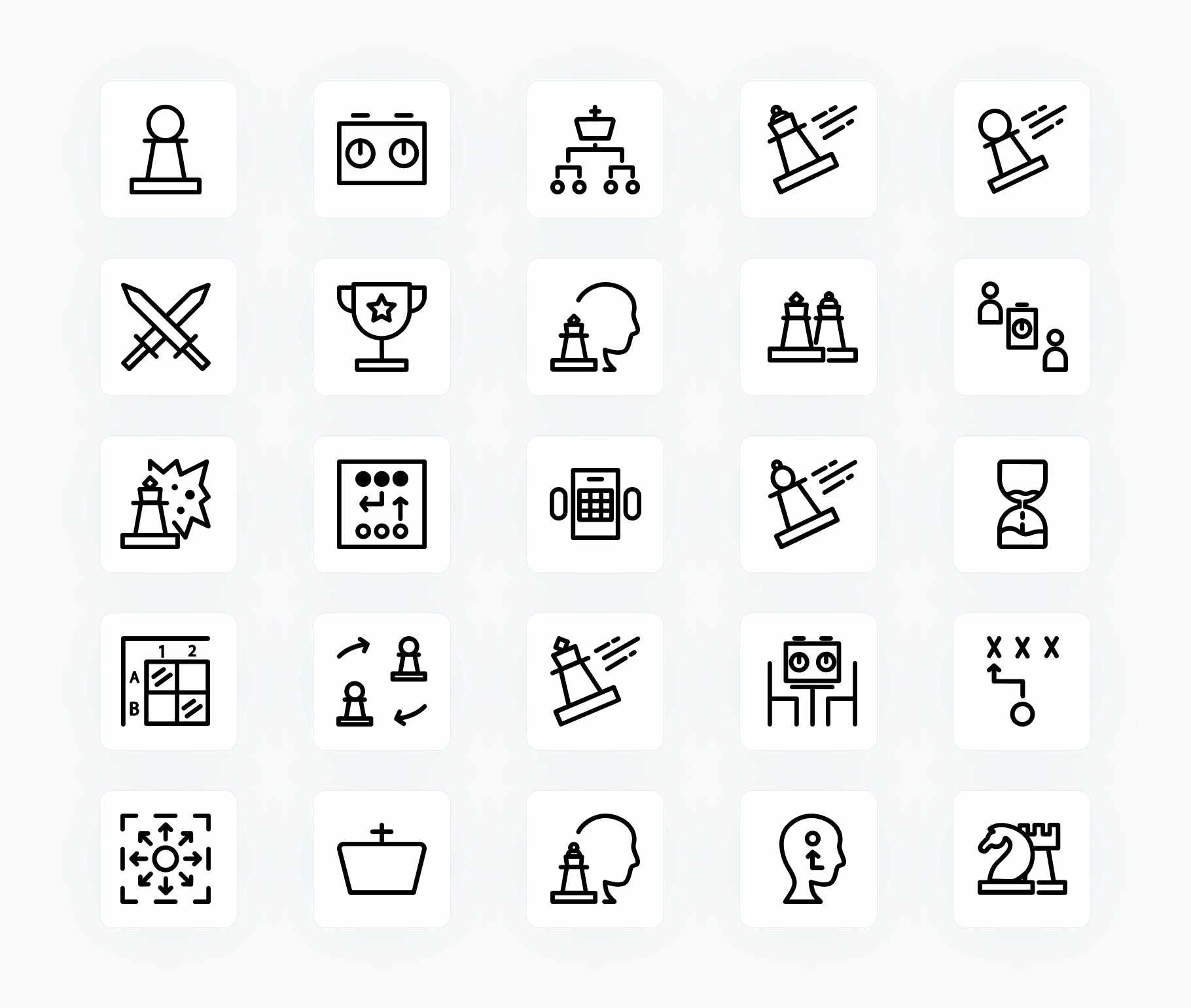 Chess-Outline-Vector-Icons Icons Chess Outline Vector Icons S12172102 powerpoint-template keynote-template google-slides-template infographic-template