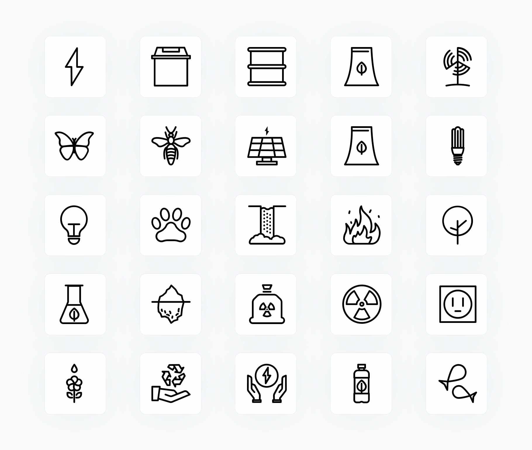 Ecology-Outline-Vector-Icons Icons Ecology Outline Vector Icons S12172101 powerpoint-template keynote-template google-slides-template infographic-template
