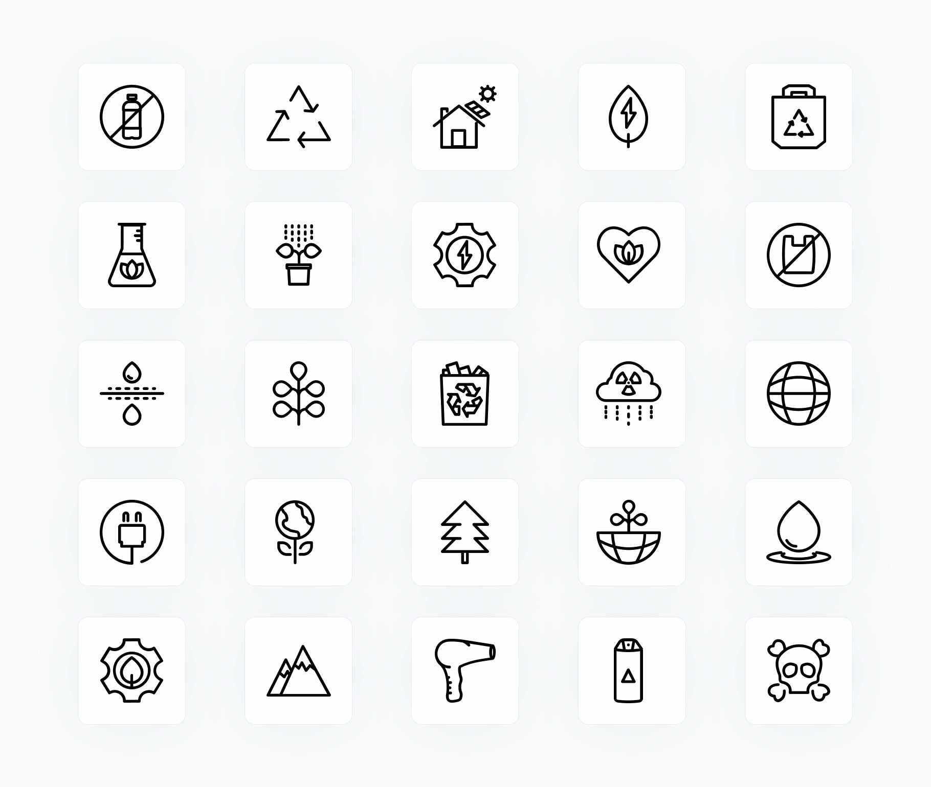 Ecology-Outline-Vector-Icons Icons Ecology Outline Vector Icons S12172103 powerpoint-template keynote-template google-slides-template infographic-template