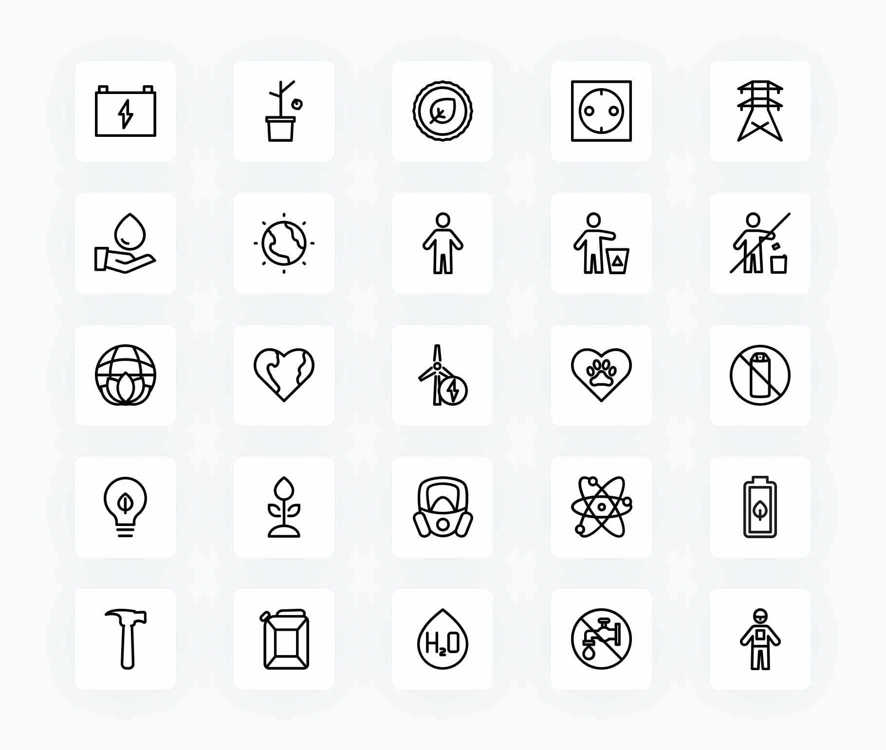 Ecology-Outline-Vector-Icons Icons Ecology Outline Vector Icons S12172104 powerpoint-template keynote-template google-slides-template infographic-template