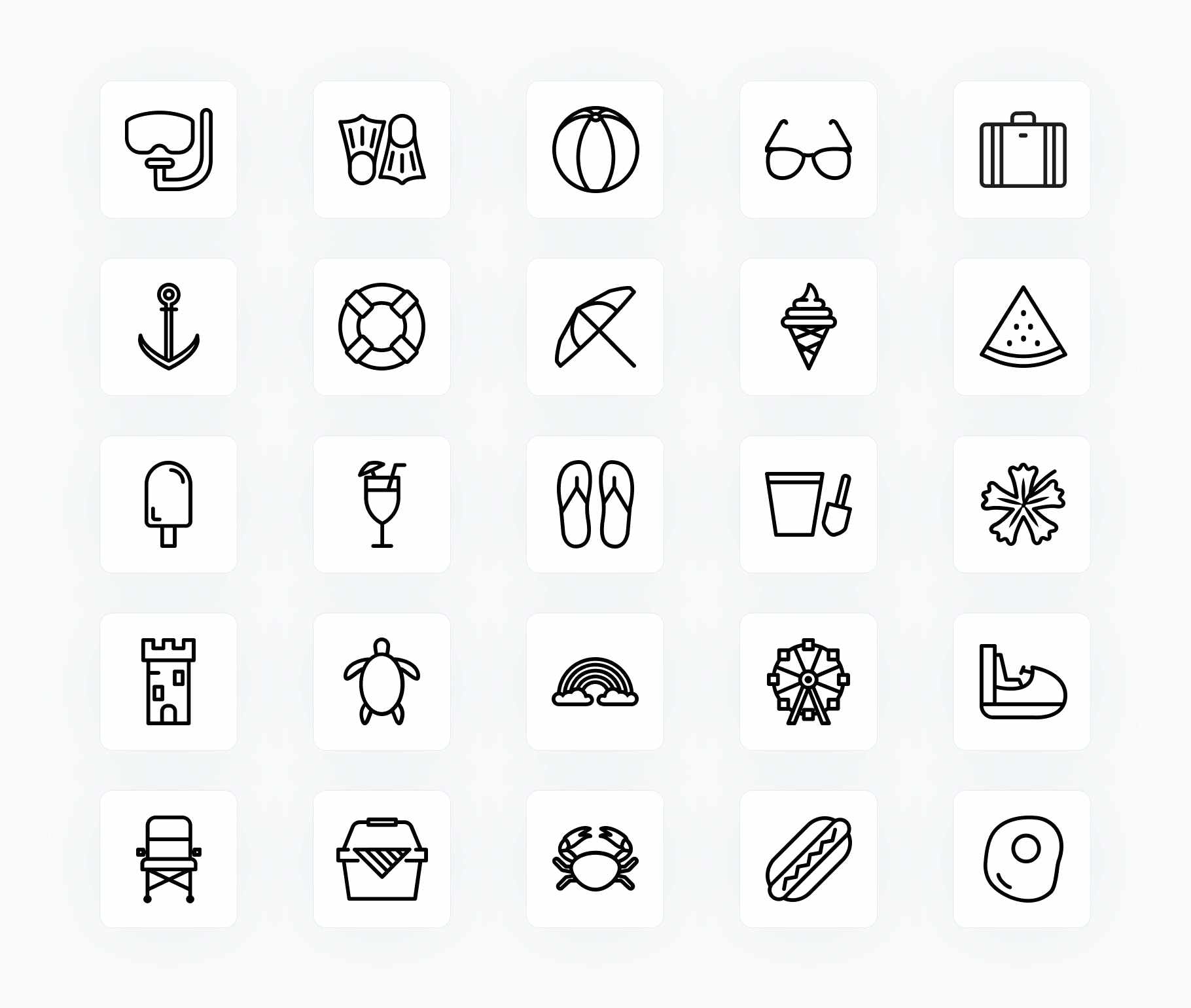 Summer-Outline-Vector-Icons Icons Summer Outline Vector Icons S12212101 powerpoint-template keynote-template google-slides-template infographic-template