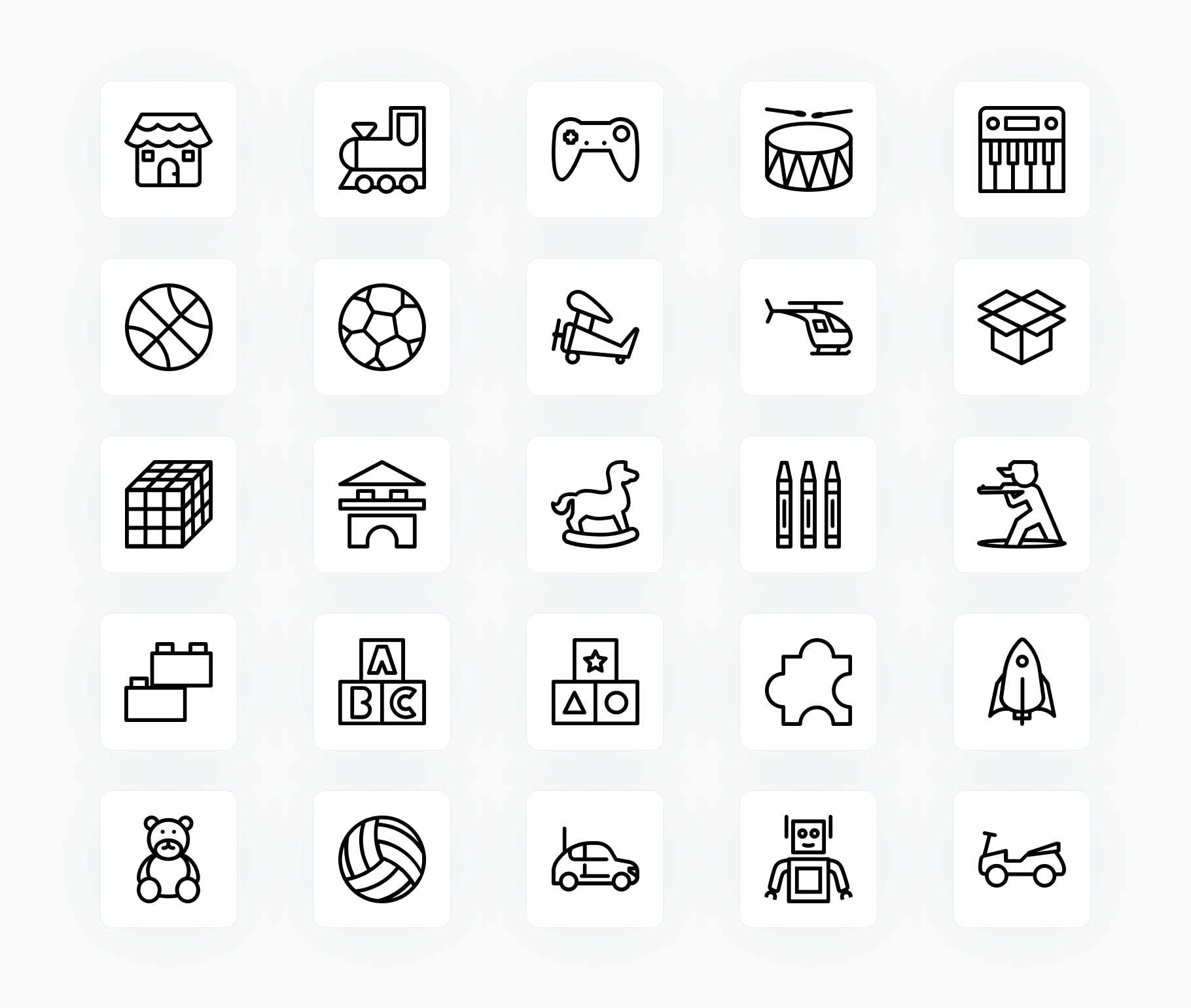 Toys-Outline-Vector-Icons Icons Toys Outline Vector Icons S12222101 powerpoint-template keynote-template google-slides-template infographic-template