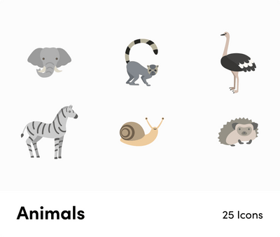 Animals-Flat -Vector-Icons Icons Animals Flat Vector Icons S12132102 powerpoint-template keynote-template google-slides-template infographic-template