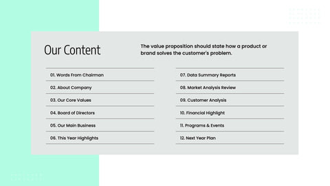 Annual-Report-Deck Slides Black and White Green Professional Presentation Annual Report Template S12202201 powerpoint-template keynote-template google-slides-template infographic-template