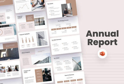 Annual-Report-Deck Slides Brown Mocha Simple and Professional Presentation Annual Report Template S04182301 powerpoint-template keynote-template google-slides-template infographic-template