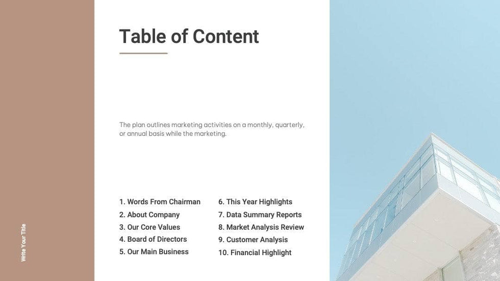 Annual-Report-Deck Slides Brown Mocha Simple and Professional Presentation Annual Report Template S04182301 powerpoint-template keynote-template google-slides-template infographic-template