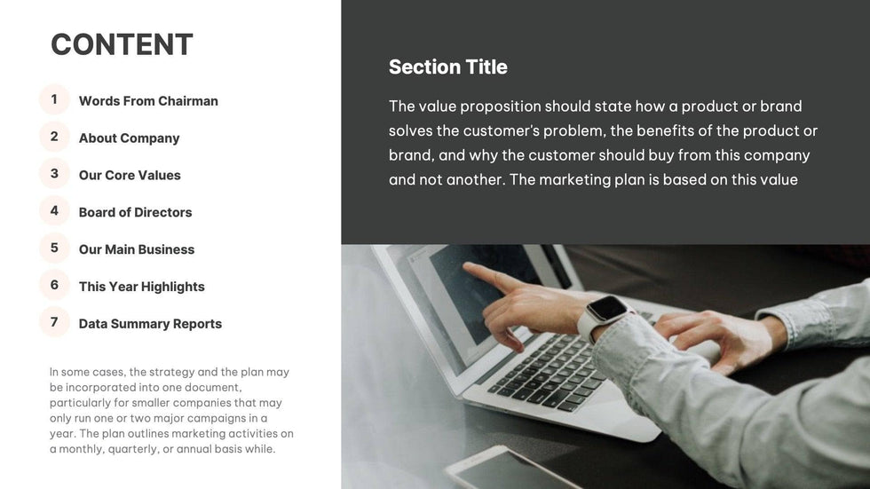Annual-Report-Deck Slides Light Pink Dark Gray Professional Presentation Annual Report Template S12202201 powerpoint-template keynote-template google-slides-template infographic-template