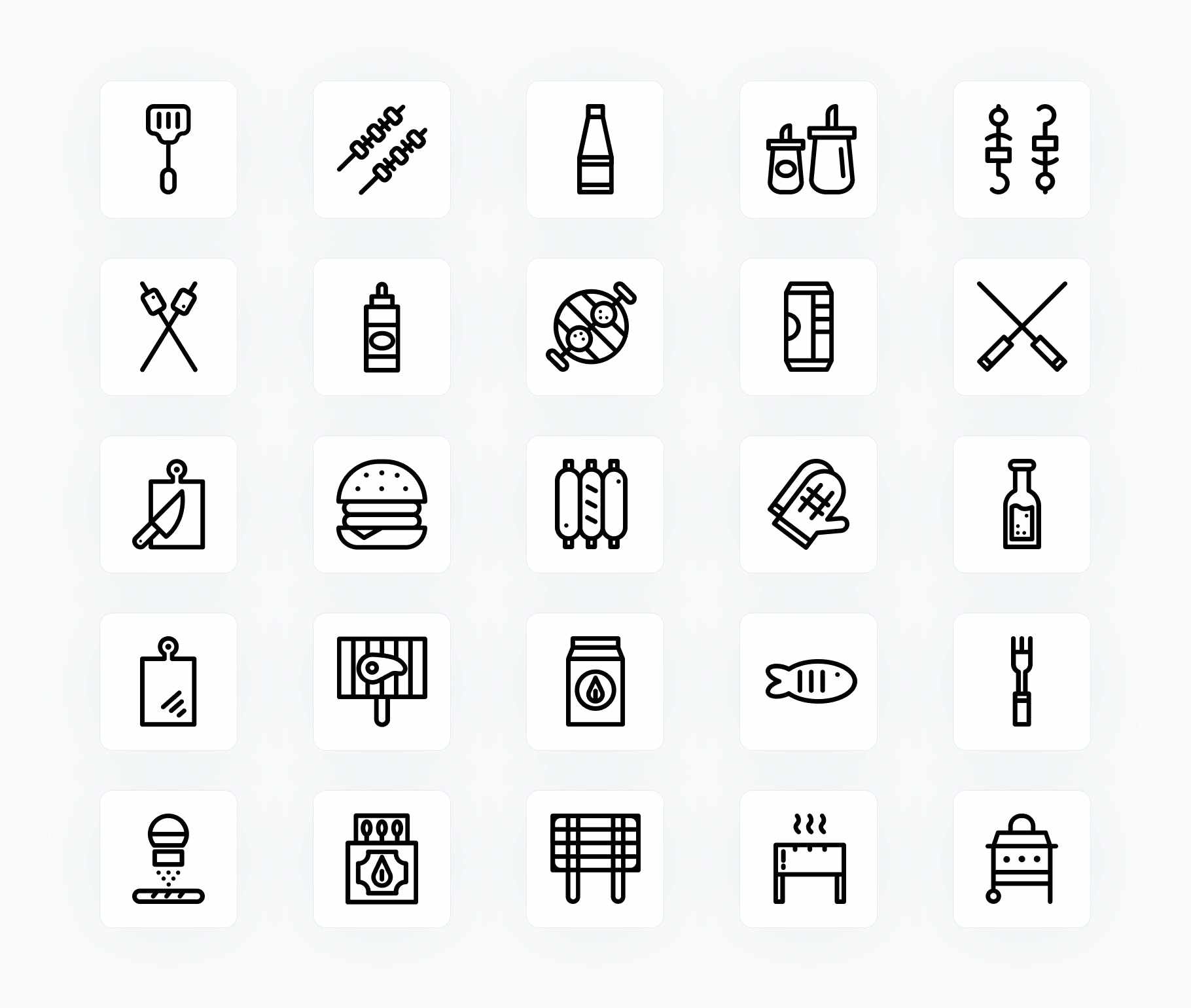 Barbecue-Outline-Vector-Icons Icons Barbecue Outline Vector Icons S12172102 powerpoint-template keynote-template google-slides-template infographic-template