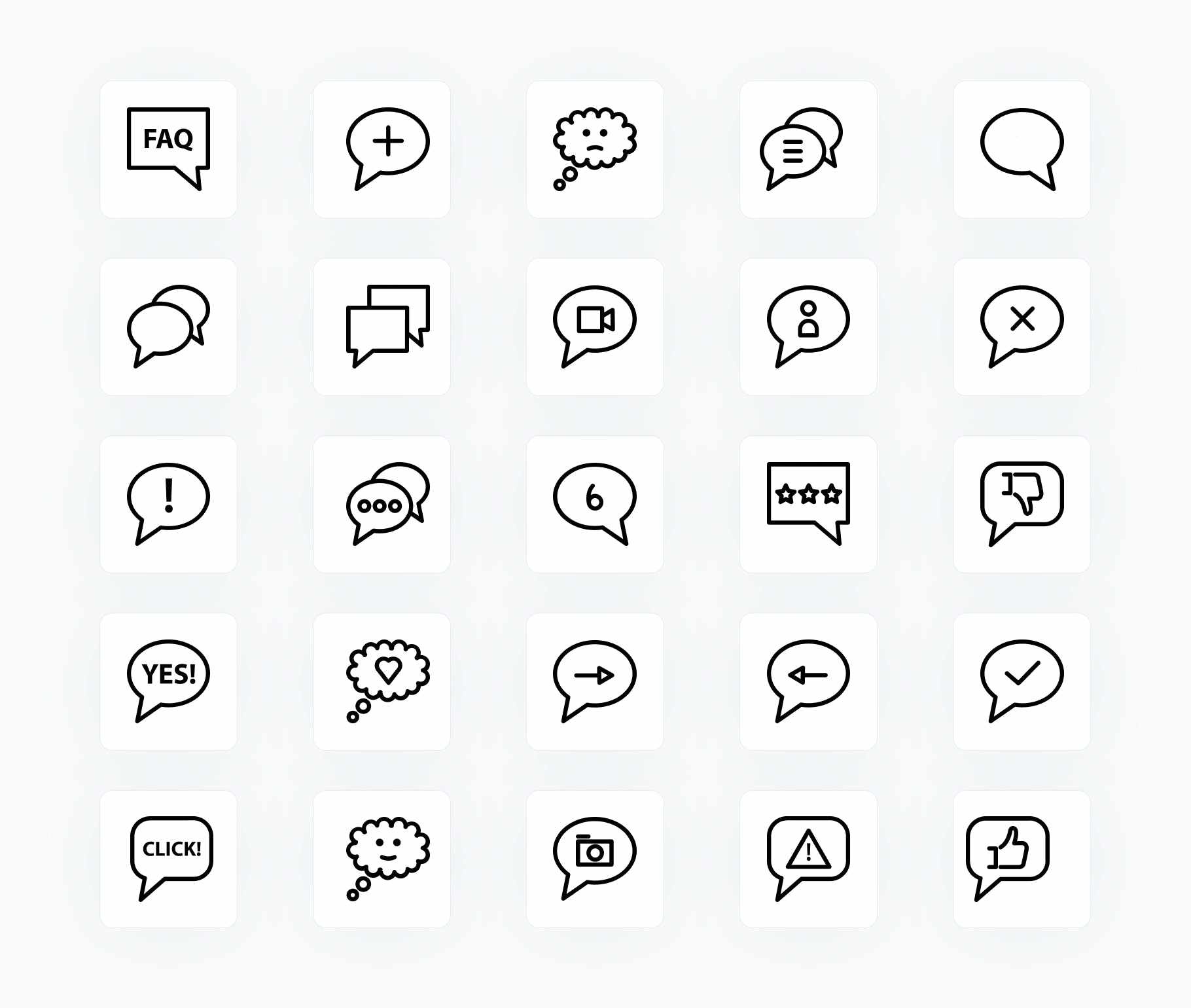 Bubbles and Speech-Outline-Vector-Icons Icons Bubbles and Speech Outline Vector Icons S12172102 powerpoint-template keynote-template google-slides-template infographic-template