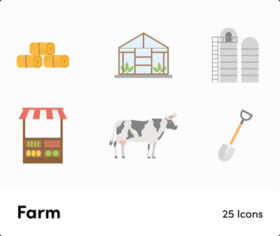 Farm-Flat-Vector-Icons Icons Farm Flat Vector Icons S01192204 powerpoint-template keynote-template google-slides-template infographic-template