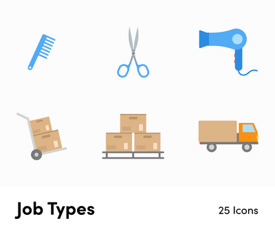 Job Types-Flat-Vector-Icons Icons Job Types Flat Vector Icons S12082102 powerpoint-template keynote-template google-slides-template infographic-template