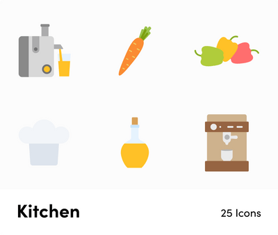 Kitchen-Flat-Vector-Icons Icons Kitchen Flat Vector Icons S01192203 powerpoint-template keynote-template google-slides-template infographic-template
