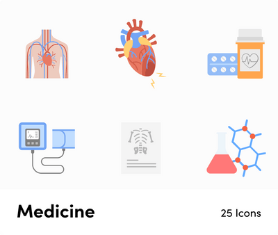 Medicine-Flat-Vector-Icons Icons Medicine Flat Vector Icons S01192203 powerpoint-template keynote-template google-slides-template infographic-template