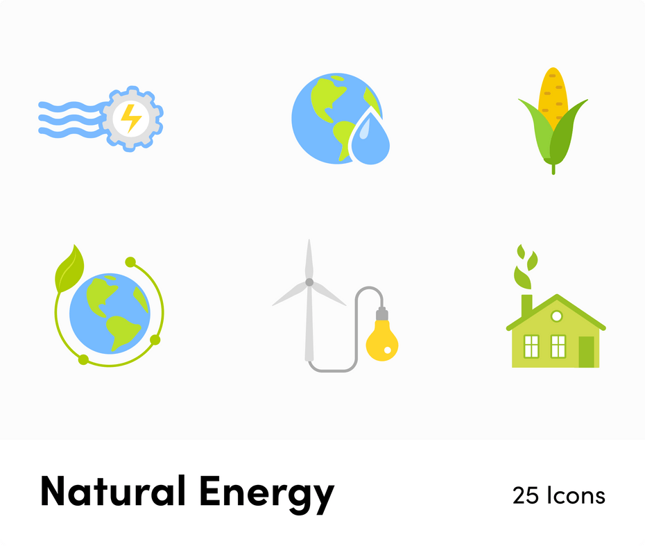 Natural Energy-Flat-Vector-Icons Icons Natural Energy Flat Vector Icons S12092101 powerpoint-template keynote-template google-slides-template infographic-template