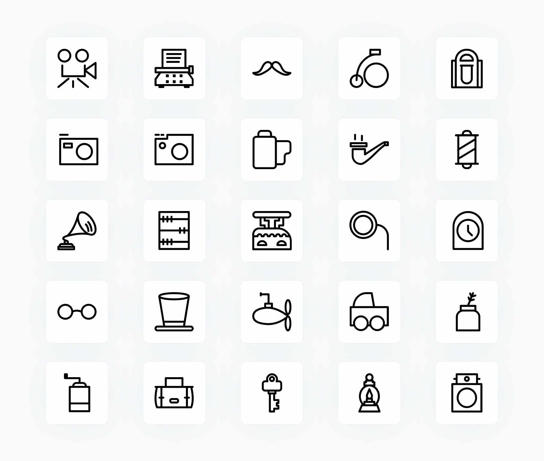 Retro-Outline-Vector-Icons Icons Retro Outline Vector Icons S12212102 powerpoint-template keynote-template google-slides-template infographic-template