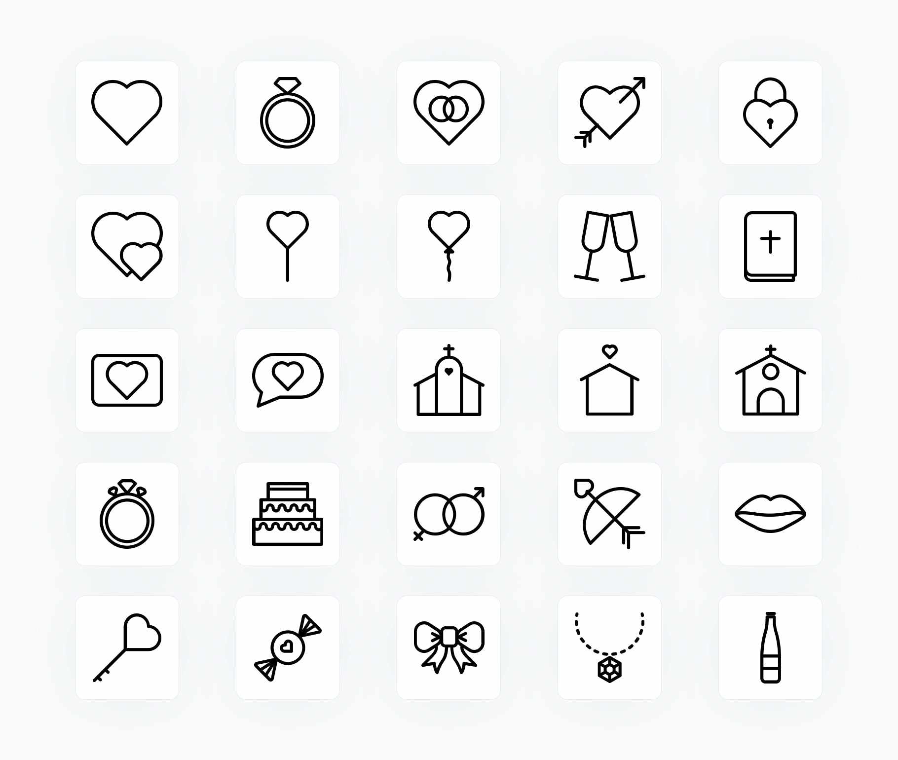 Wedding-Outline-Vector-Icons Icons Wedding Outline Vector Icons S12222101 powerpoint-template keynote-template google-slides-template infographic-template